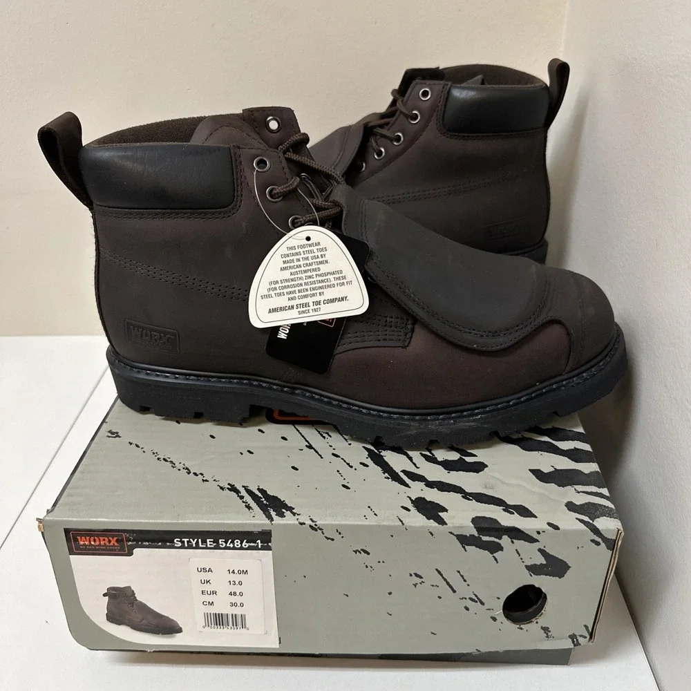 WORX by Red Wing Shoes Boots 5486-1 Steel Toe Electrical Hazard Boots Size 14 M